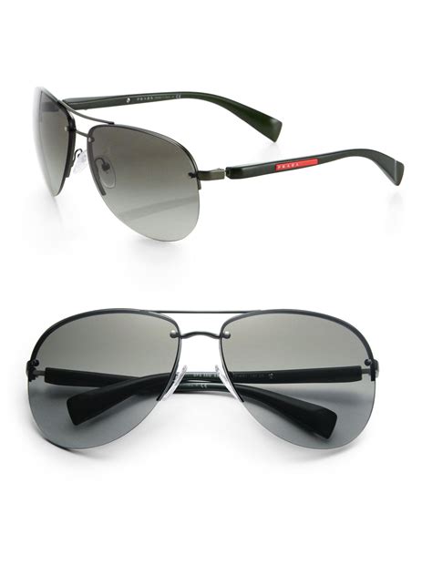 prada sun glasses aviator|Prada aviator sunglasses men's.